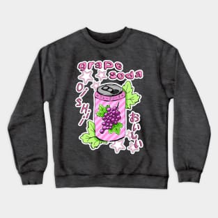 Grape Soda, Y2K Japanese Design Crewneck Sweatshirt